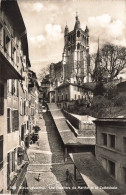 SUISSE - Vieux Lausanne - Les Escaliers Du Marché Et La Cathédrale - Carte Postale - Lausanne