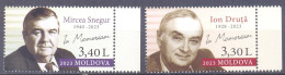 2023. Moldova,  Famous Persons/ First President And Writer, In Memory, 2v,  Mint/** - Moldawien (Moldau)