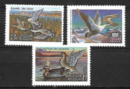 Russia CCCP - MNH** Complete 1992 Set 3/3 :  Garganey  + Common Pochard +   Falcated Duck - Entenvögel