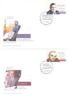 2023. Moldova,  Famous Persons/ First President And Writer, In Memory, 2 FDC,  Mint/** - Moldawien (Moldau)