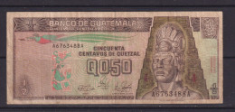 GUATEMALA - 1989 Half Quetzal Circulated Banknote - Guatemala