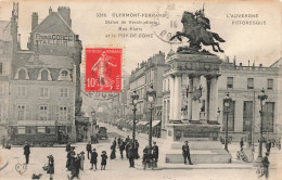 FRANCE - Clermont Ferrand - Statue De Vercingétorix Rue Blatin Et Le Puy De Dôme - Carte Postale Ancienne - Clermont Ferrand