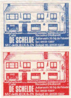 2 Dutch Matchbox Labels, YERSEKE - Zeeland, Café DE SCHELDE, M.C. De Blieck & ZN, Holland, Netherlands - Boites D'allumettes - Etiquettes