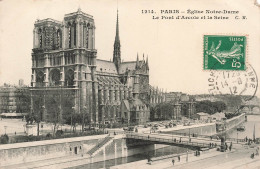 FRANCE - Paris - Vue De L'église Notre Dame - Le Pont D'Arcole Et La Seine - Animé - Carte Postale Ancienne - Notre Dame De Paris
