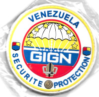 Ecusson PVC GIGN SECURITE PROTECTION AMBASSADE VENEZUELA - Police