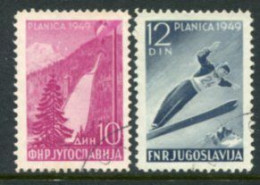 YUGOSLAVIA 1949 Planica Ski Jumps  Used..  Michel 570-71 - Oblitérés