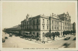 ARGENTINA - BUENOS AIRES - ESTACION ONCE F.C. OESTE - RPPC POSTCARD - 1930s (17879) - Argentine