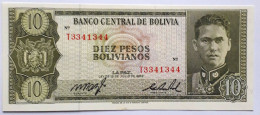 BOLIVIA - 10 PESOS  BOLIVIANOS  - P 154  (1962) - UNC - BANKNOTES - PAPER MONEY - CARTAMONETA - - Bolivia
