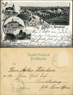 Ansichtskarte Litho AK Naunhof Kirche, Straße, Mühle 1899 - Naunhof