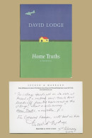 David Lodge - English Author And Critic - Signed Manuscript - 2012 - Schriftsteller