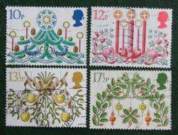 Natale Weihnachten Xmas Noel Kerst (Mi 856-858 860) 1980 Used Gebruikt Oblitere ENGLAND GRANDE-BRETAGNE GB GREAT BRITAIN - Used Stamps