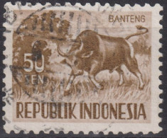 1956 Indonesien ° Mi:ID 180, Sn:ID 430, Yt:ID 124, Banteng (Bos Javanicus) - Indonésie