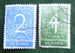 Dienst Cour Internationale De Justice NVPH D25-D26 D 25 (Mi 25-26) 1950 Gestempeld / Used NEDERLAND / NIEDERLANDE - Dienstmarken