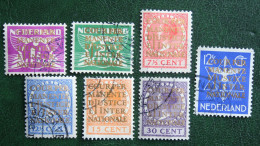 Cour Internationale De Justice NVPH D9-D15 D 9 (Mi Dienst 9-15) 1934 Gestempeld / Used NEDERLAND / NIEDERLANDE - Officials