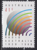 Australia 1989 Single Stamp The 50th Anniversary Of "Radio Australia" In Unmounted Mint - Ungebraucht