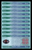 Mauritania Lot 10 Banknotes 1000 Ouguiya 2014 Pick 19 Polymer Sc Unc - Mauritanië