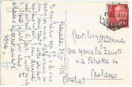 Franco 2 Ptas Rojo Red Rosso Solo Franking PPC Granada 29jul1956 X Italia - Autres & Non Classés