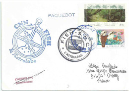 YT 1294 Ile Fraser - YT 1187 Pic - Posté à Bord De L'Astrolabe - Paquebot - Escale à Hobart - 13/05/1994 - Lettres & Documents