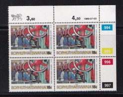 BOPHUTHATSWANA, 1989, MNH Controls Block Of 4, Definitive 18 Cent, M 222, Scan X476 - Bophuthatswana