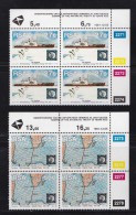 SOUTH AFRICA, 1991, MNH Control Block Of 4, Antarctic Treaty, M 829-830 - Nuevos