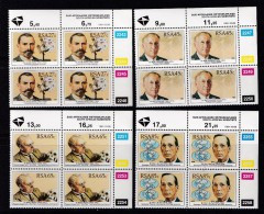 SOUTH AFRICA, 1991, MNH Control Block Of 4, Scientists, M 825-828 - Unused Stamps