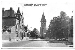 CPA Bourg-Léopold, La Poste Et L'Eglise - Leopoldsburg