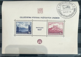 Czechoslovakia 1937 Bratislava, Block 1, Used - Oblitérés