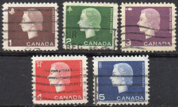 Canada U  328/332 (o) Usado. 1962 - Oblitérés