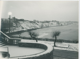 Photo Biarritz Années 80 Sous La Neige, Format 18/24 - Places