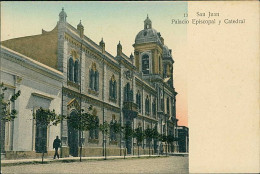 ARGENTINA - SAN JUAN - PALACIO EPISCOPAL Y CATEDRAL - EDITOR LEON OTTOLENGHI - 1910s (17905) - Argentine