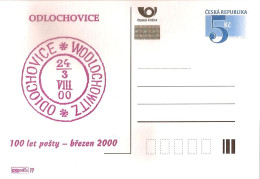 CDV B 216 Czech Republic Odlochovice Postoffice Anniversary 2000 NOTICE POOR SCAN, BUT THE CARD IS FINE! - Cartes Postales