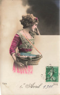 FÊTES - VŒUX - 1er Avril 1911 - Femme Portant Un Poisson - Carte Postale Ancienne - 1 April (aprilvis)