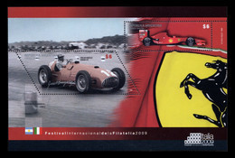 Argentina 2009 Cars Ferrari Philatelic Exhibition Souvenir Sheet MNH - Nuevos