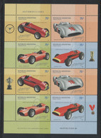 Argentina 2001 Cars Complete Mini Sheet 2 Sets Se-Tenant MNH - Unused Stamps