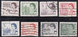 Canada U  378/382c (o) Usado. 1966 - Oblitérés