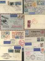 ZEPPELIN COVERS & CARDS Range Of  Flown Covers Or Cards (10 Diff) In A Packet With Three German Cards Incl. The Scarce 1 - Andere & Zonder Classificatie