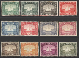 1937 Dhow Set To 10r, M (some Tone Spots Incl. On 10r), The 5r Is The Scarce Aniline Purple Shade, SG.1/11a, 12, Cat £15 - Other & Unclassified