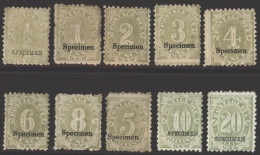 1891 Postage Due Set Optd SPECIMEN, Unused (part O.g Or Large Part O.g) Scarce Complete Set, SG.D1s/10s. (10) Cat. £250 - Sonstige & Ohne Zuordnung