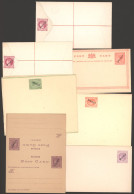 1880's Stationery Items Optd SPECIMEN Comprising Wrappers (2), Cards (2 - One With Reply Section) & Envelopes (3, Two Re - Other & Unclassified