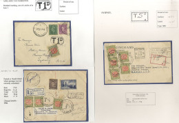 AUSTRALIAN POSTAGE DUES ON INTERNAL UNPAID/UNDERPAID MAIL: 1938-52 Covers With A Wide Variety Of Bicolour Australia Post - Other & Unclassified