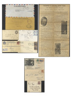 1893-1970 Covers/cards (9) Incl. 1893 2½d On 4d Postal Stationery Envelope To London, 1927 2d Reg Envelope Harbour Islan - Other & Unclassified