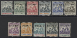 1892-1903 CCA Set Optd SPECIMEN, Large Part O.g, SG.105/115, Cat. £300 (11) - Other & Unclassified