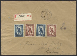 1932 Reg Cover Brussels To Hamburg Bearing The Scarce Infantry Set (2) SG.618/9, Cat. £400 (as Basic Used Off Cover), Ti - Otros & Sin Clasificación