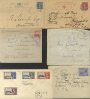 1893-1935 Cards (2), Covers (4) Incl. 1893 ½d Postal Stationery Card To Ireland (faint Duplex), 1903 1d Postal Stationer - Autres & Non Classés