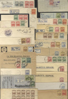 SHIP ISSUES ON COVERS TO USA 1913-36 Colourful Collection Of Envelopes (81) & PPC's (2) With Twenty Reg Examples, All Ad - Other & Unclassified