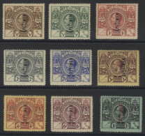 1921 Tercentenary Set Optd SPECIMEN, Fine M, SG.68s/76s, Cat. £375 (9) - Other & Unclassified