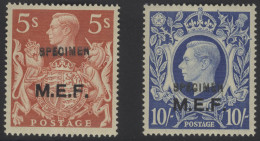 MIDDLE EAST FORCES 5s Red & 10s Ultramarine Optd SPECIMEN, UM, SG.M20s/21s. (2) Cat. £325 - Sonstige & Ohne Zuordnung