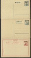 1915 Set Of CEF ½d On 5pf Single + Reply & 1d On 10pf Postal Stationery Cards, Fine Unused, Mi.p1-3, Cat.350€. (3) - Other & Unclassified