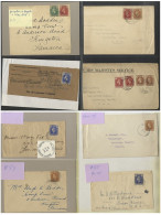 Group Of Covers With Second Type KGV Head Frankings (vals To 1s) Incl. 1921 Envelope (small Faults) To New York With 1½d - Altri & Non Classificati