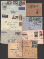 1882-1950 Selection Of Covers/cards (37) Incl. 1882 6c Card To India, 1889 10c Card To England With '90' Numeral Cancel, - Other & Unclassified